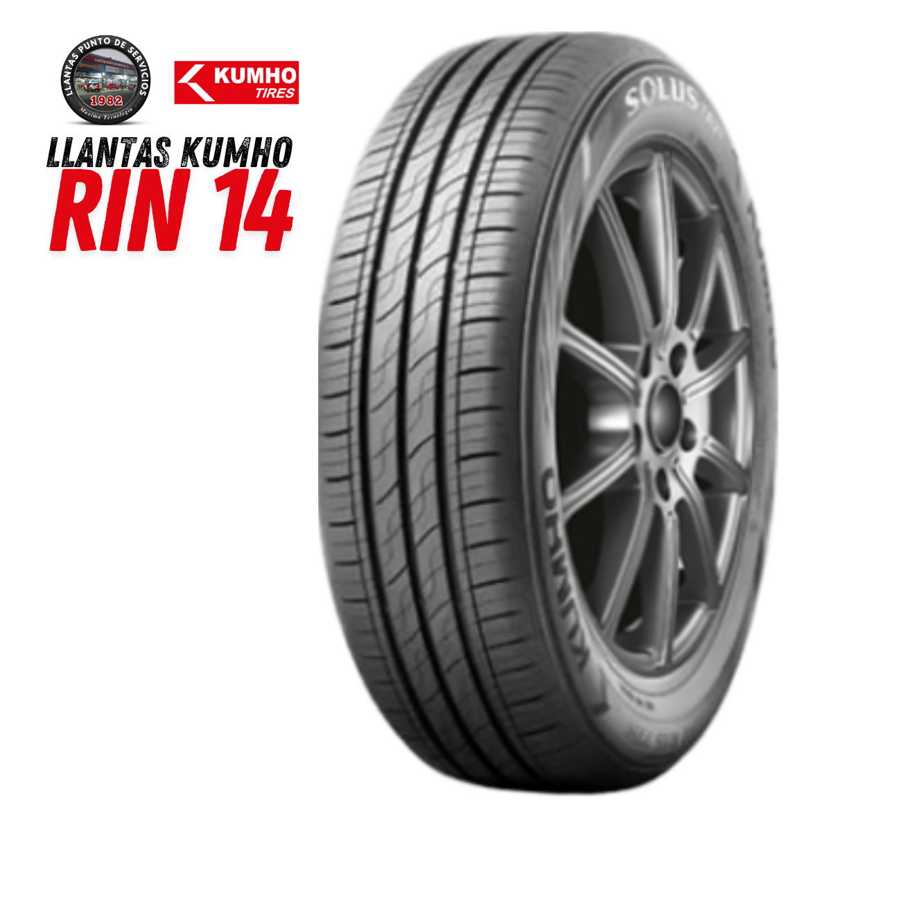 12 LLANTA 195 70 R14 91H TA21 KUMHO (LOGO)