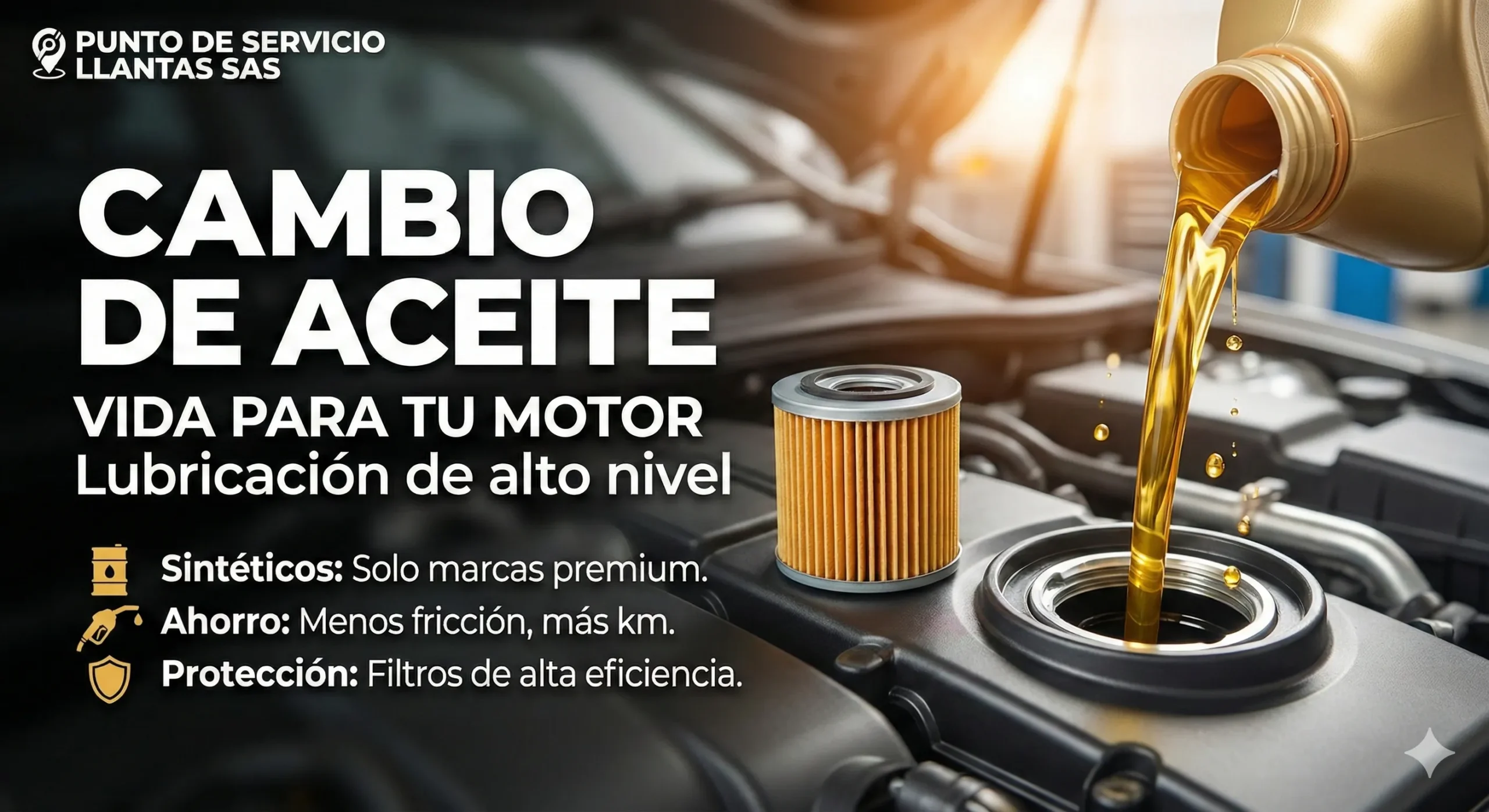 Cambio de Aceite Llantas Punto de Servicio